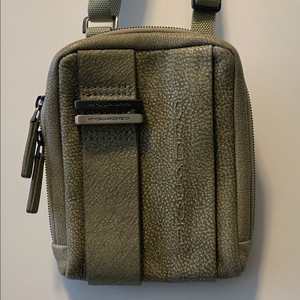 Piquadro Olive Green Crossbody Bag